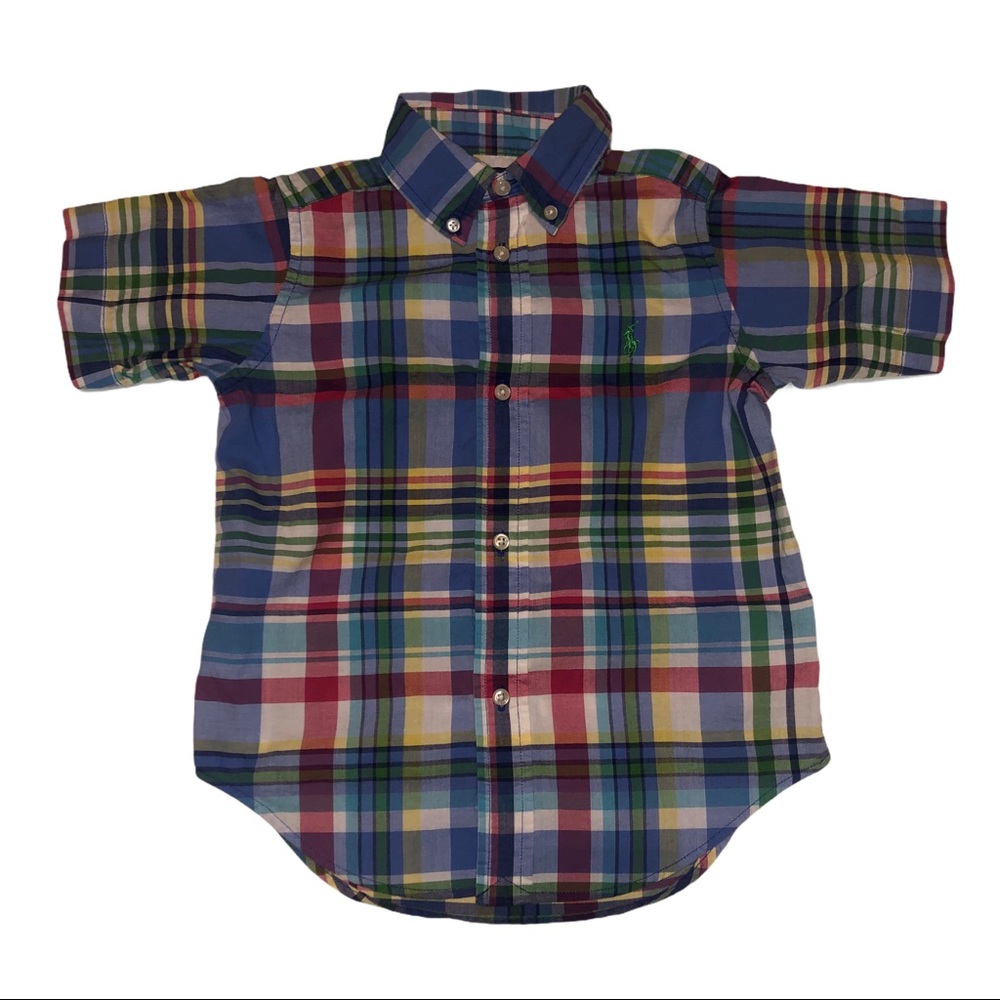 Ralph Lauren 3T Plaid Button Down Polo Shirt
